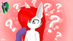 Size: 3840x2160 | Tagged: safe, oc, oc only, pegasus, pony, unicorn, semi-anthro, arm hooves, bipedal, cheek fluff, chest fluff, crazy face, cute, dot eyes, ear fluff, faic, female, fluffy, high res, imminent boop, male, mare, miniature, minimalist, question mark, simple background, smiling, stallion