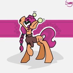 Size: 768x768 | Tagged: safe, artist:twilifnx, sunny starscout, earth pony, pony, g5, ball, solo, tennis ball