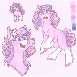 Size: 1000x1000 | Tagged: safe, artist:random_glitter_productions, oc, oc only, earth pony, pony, :p, bust, earth pony oc, looking up, reference sheet, signature, smiling, tongue out, unshorn fetlocks
