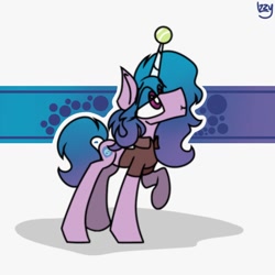 Size: 768x768 | Tagged: safe, artist:twilifnx, izzy moonbow, pony, unicorn, g5, ball, izzy's tennis ball, solo, tennis ball