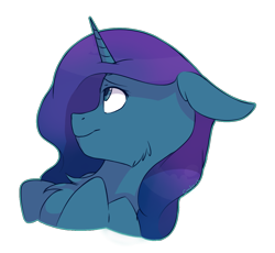 Size: 1221x1125 | Tagged: safe, artist:cookietasticx3, oc, oc only, pony, unicorn, bust, chest fluff, horn, looking up, simple background, solo, transparent background, unicorn oc