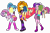 Size: 6280x4133 | Tagged: safe, artist:gmaplay, adagio dazzle, apple bloom, aria blaze, scootaloo, sonata dusk, sweetie belle, equestria girls, g4, absurd resolution, ass, bloom butt, butt, carried, carry, carrying, female, ots carry, over the shoulder, scootabutt, simple background, sweetie butt, the dazzlings, transparent background