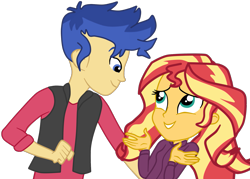 Size: 1761x1260 | Tagged: safe, artist:gmaplay, flash sentry, sunset shimmer, equestria girls, g4, duo, female, male, ship:flashimmer, shipping, simple background, straight, transparent background