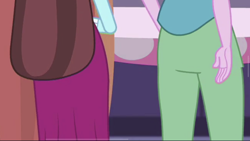 Size: 1334x750 | Tagged: safe, screencap, coral pink, velvet sky, equestria girls, equestria girls specials, g4, mirror magic, ass, butt, butt shot, clothes, coral reef, cropped, pictures of butts