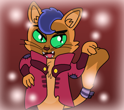 Size: 1034x920 | Tagged: safe, artist:harmonybunny2021, capper dapperpaws, abyssinian, cat, g4, my little pony: the movie, chest fluff, looking at you, male, sparkly eyes, wingding eyes