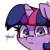 Size: 3000x3000 | Tagged: safe, artist:lou, twilight sparkle, pony, unicorn, g4, :i, bust, female, high res, horn, looking at you, mare, portrait, simple background