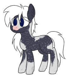 Size: 1700x2000 | Tagged: safe, artist:toricelli, oc, oc only, oc:silverstreak, earth pony, pony, alternate design, bald face, blaze (coat marking), coat markings, dappled, facial markings, pinto, sketch, socks (coat markings), solo, unique markings