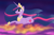 Size: 3000x2000 | Tagged: safe, artist:serra20, twilight sparkle, alicorn, pony, g4, the last problem, cloud, female, high res, mare, older, older twilight, older twilight sparkle (alicorn), on a cloud, png, princess twilight 2.0, sitting, sitting on a cloud, smiling, solo, sunset, twilight sparkle (alicorn)