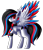 Size: 2205x2569 | Tagged: safe, artist:mediasmile666, oc, oc only, oc:huirou lazuli, pegasus, pony, ear piercing, female, heterochromia, high res, mare, necktie, piercing, raised hoof, simple background, solo, standing, transparent background