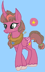 Size: 625x990 | Tagged: safe, artist:mosotokyo88, oc, oc only, alicorn, pony, alicorn oc, base used, curved horn, cutie mark, freckles, horn, horse collar, offspring, parent:big macintosh, parent:twilight sparkle, parents:twimac, solo, wings