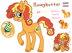 Size: 900x661 | Tagged: safe, artist:computerstickman, oc, oc only, oc:honeybutter, earth pony, pony, female, magical lesbian spawn, mare, offspring, parent:applejack, parent:fluttershy, parents:appleshy, simple background, solo, transparent background
