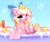 Size: 4212x3504 | Tagged: safe, artist:airiniblock, oc, oc only, oc:bay breeze, pegasus, pony, rcf community, bath, bathtub, bow, bubble, chest fluff, eye clipping through hair, female, hair bow, high res, looking at you, mare, open mouth, pegasus oc, rubber duck, smiling, smiling at you, solo, wings