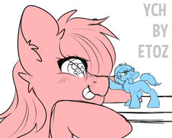Size: 2500x2000 | Tagged: safe, artist:etoz, pony, advertisement, angry, auction, auction open, blushing, commission, generic pony, happy, high res, hungry, imminent vore, micro, open mouth, smiling, tongue out, ych example, ych sketch, your character here