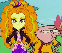 Size: 720x608 | Tagged: safe, adagio dazzle, equestria girls, equestria girls specials, g4, my little pony equestria girls: better together, my little pony equestria girls: sunset's backstage pass, angry, crossover, ed edd n eddy, eddy (ed edd n eddy), eddygio, female, male