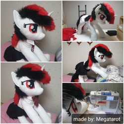 Size: 2880x2880 | Tagged: safe, artist:megatarot, oc, oc only, oc:blackjack, pony, unicorn, fallout equestria, fallout equestria: project horizons, clothes, fanfic art, high res, irl, life size, photo, plushie, school uniform, schoolgirl
