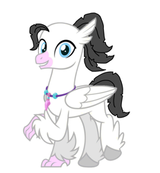 Size: 3789x4096 | Tagged: safe, artist:agdapl, classical hippogriff, hippogriff, base used, crossover, feathered fetlocks, glasses, hippogriffied, male, medic, medic (tf2), signature, simple background, smiling, solo, species swap, team fortress 2, white background