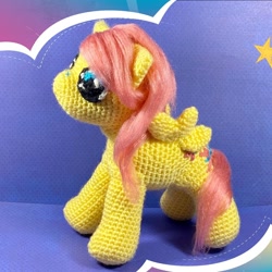 Size: 1080x1080 | Tagged: safe, fluttershy, pegasus, pony, g4, official, amigurumi, crochet, instagram, irl, photo, plushie, solo