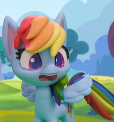Size: 999x1077 | Tagged: safe, screencap, rainbow dash, pegasus, pony, my little pony: stop motion short, pillow fight (short), pony life, cropped, female, open mouth, shocked, solo, stop motion