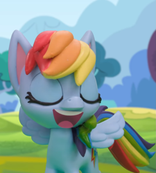 Size: 973x1079 | Tagged: safe, screencap, rainbow dash, pegasus, pony, g4.5, my little pony: stop motion short, pillow fight (short), cropped, solo, stop motion