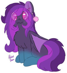 Size: 1475x1606 | Tagged: safe, artist:pasteldraws, bat pony, pony, cute, fluffy, freckles, redesign, simple background, solo, transparent background