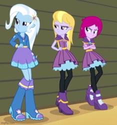 Size: 500x535 | Tagged: safe, screencap, fuchsia blush, lavender lace, trixie, equestria girls, g4, my little pony equestria girls: rainbow rocks, cropped, trixie and the illusions