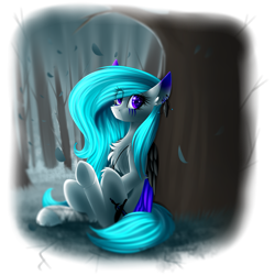 Size: 2449x2449 | Tagged: safe, artist:mediasmile666, oc, oc only, pegasus, pony, chest fluff, ear piercing, female, high res, looking at you, mare, piercing, solo, tree