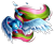 Size: 2618x2291 | Tagged: safe, artist:mediasmile666, oc, oc only, oc:media smile, pegasus, pony, ear piercing, feather, female, flying, high res, large wings, mare, piercing, simple background, solo, transparent background, wings