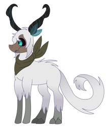 Size: 1280x1532 | Tagged: safe, artist:princess-kitsune-tsu, oc, oc only, hybrid, offspring, parent:storm king, parent:the great seedling, simple background, solo, transparent background