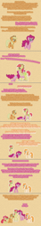 Size: 504x2718 | Tagged: safe, artist:verve, apple bloom, applejack, bright mac, pear butter, pinkie pie, earth pony, ghost, pony, undead, ask genie twilight, g4, bright mac's ghost, comic, female, filly, hug, male, mare, pear butter's ghost, pixel art, stallion