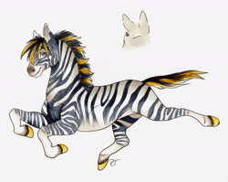 Size: 2355x1878 | Tagged: safe, artist:shironiki, oc, oc only, pony, zebra, looking back, sheet, solo, zebra oc