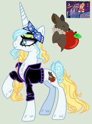 Size: 1120x1508 | Tagged: safe, artist:princess-kitsune-tsu, big macintosh, princess luna, oc, friendship is magic #9, g4, base used, clothes, female, horn, jacket, long horn, male, mare, offspring, parent:big macintosh, parent:princess luna, parents:lunamac, ship:lunamac, shipping, straight