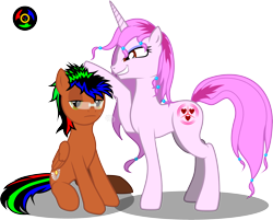 Size: 3311x2666 | Tagged: safe, artist:kyoshyu, oc, oc only, oc:bucolique, oc:coeur d'étoile, alicorn, pegasus, pony, female, high res, male, mare, simple background, stallion, transparent background, vector