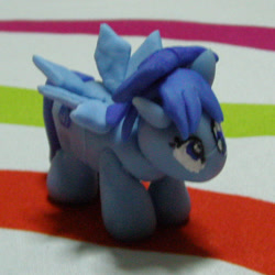 Size: 600x600 | Tagged: safe, artist:derpyhoovesthepegasus, fairy, fairy pony, original species, pony, cirno, clay, derp, female, irl, mare, photo, ponified, solo, touhou