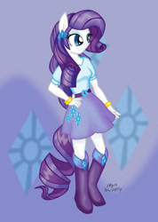 Size: 1024x1437 | Tagged: safe, artist:cazra, rarity, equestria girls, g4, clothes, female, ponied up, skirt, solo, style emulation, touhou, zun