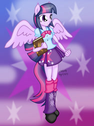 Size: 1024x1363 | Tagged: safe, artist:cazra, twilight sparkle, alicorn, equestria girls, g4, book, clothes, female, ponied up, skirt, solo, style emulation, touhou, twilight sparkle (alicorn), zun