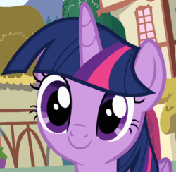 Size: 391x382 | Tagged: safe, screencap, twilight sparkle, alicorn, pony, pinkie pride, season 4, awww, close-up, cropped, cute, female, gif, looking at you, mare, non-animated gif, smiling, smiling at you, solo, twiabetes, twilight sparkle (alicorn)
