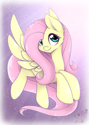 Size: 2480x3508 | Tagged: safe, artist:bloody-pink, fluttershy, pegasus, pony, g4, cute, female, high res, mare, shyabetes, solo