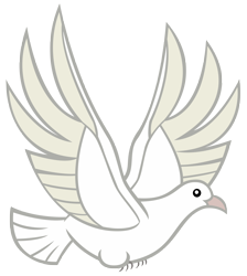 Size: 4250x4735 | Tagged: safe, artist:andoanimalia, bird, dove, g4, the last problem, animal, flying, simple background, solo, spread wings, transparent background, vector, wings