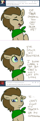 Size: 600x1802 | Tagged: safe, artist:toadstool-prancer, doctor whooves, time turner, oc, oc:tantamount, changeling, earth pony, pony, tantamount time turner, g4, blue eyes, changeling oc, disguise, disguised changeling, earth pony oc, eyes open, green sclera, male, male oc, pony oc, solo, stallion