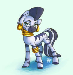 Size: 1850x1900 | Tagged: safe, artist:mannybcadavera, zecora, pony, zebra, g4, female, lidded eyes, looking at you, mare, simple background, smiling, solo