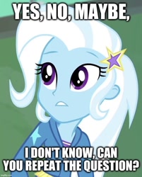 Size: 730x910 | Tagged: safe, edit, edited screencap, screencap, trixie, equestria girls, equestria girls series, forgotten friendship, g4, caption, cropped, image macro, imgflip, malcolm in the middle, song reference, text, they might be giants