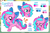 Size: 1200x798 | Tagged: safe, artist:jennieoo, oc, oc only, oc:creative delight, pony, unicorn, female, filly, foal, happy, heterochromia, reference sheet, ribbon, running, sad, show accurate, shy, smiling, solo, vector