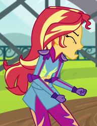 Size: 624x813 | Tagged: safe, screencap, sunset shimmer, equestria girls, g4, my little pony equestria girls: friendship games, cropped, friendship games motocross outfit, friendship games outfit, motocross outfit, motorcycle outfit, solo, tri-cross relay outfit