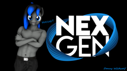 Size: 1920x1080 | Tagged: safe, artist:danny_wildwolf, oc, oc:danny wildwolf, anthro, nexgen, partial nudity