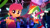 Size: 3410x1920 | Tagged: safe, screencap, rainbow dash, scootaloo, scribble dee, human, equestria girls, g4, my little pony equestria girls: summertime shorts, raise this roof, armpits, belt, clothes, cute, cutie mark, cutie mark on clothes, dashabetes, devil horn (gesture), fall formal outfits, female, fingerless gloves, gloves, high res, male, sleeveless, smiling