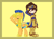 Size: 2600x1876 | Tagged: safe, artist:chelseawest, flash sentry, human, pony, g4, colored background, crossover, lagnus, puyo puyo, ragnus, salute