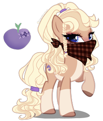 Size: 1300x1524 | Tagged: safe, artist:gihhbloonde, oc, oc only, pony, female, mare, offspring, parent:applejack, parent:trenderhoof, parents:trenderjack, simple background, solo, transparent background