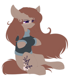 Size: 2312x2594 | Tagged: safe, artist:mediasmile666, oc, oc only, earth pony, pony, crossed arms, female, freckles, high res, mare, simple background, sitting, solo, transparent background