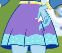 Size: 537x464 | Tagged: safe, screencap, trixie, equestria girls, equestria girls specials, g4, my little pony equestria girls: better together, my little pony equestria girls: forgotten friendship, clothes, cropped, skirt, skirt shot, solo