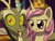 Size: 800x600 | Tagged: safe, artist:rangelost, discord, princess celestia, alicorn, pony, cyoa:d20 pony, g4, bust, canterlot castle, duo, female, mare, pink-mane celestia, pixel art, scrunchy face